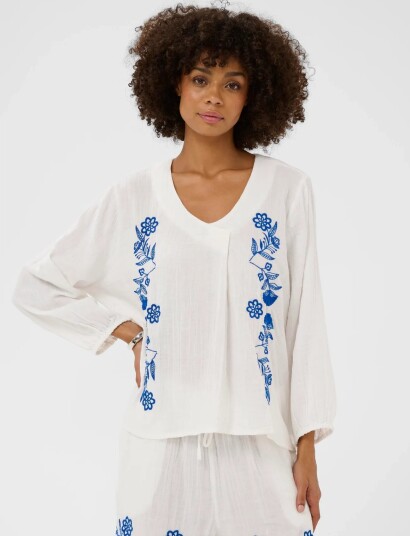 Culture Cutala Elina Blouse White S Culture Cutala Elina Blouse White S