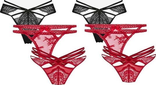 Hunkemöller String 6 Pack Red L
