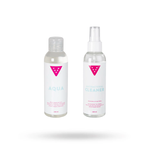 VUXEN AQUA GLIDEMIDDEL & TOY CLEANER 2X150ML