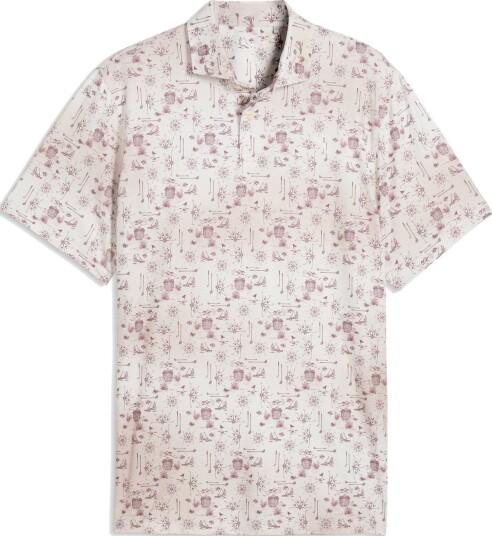 Puma Cloudspun Coastal Claret Golf pologenser herre Birch Medium