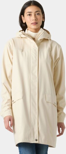 Helly Hansen Dame Moss Vanntett Regn Frakk Hvit Xs