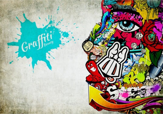 Fototapet Graffiti Beauty 200x140 - Artgeist sp. z o. o.