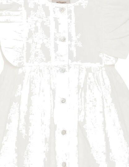 Huttelihut Dress Ss Embroidery White 92