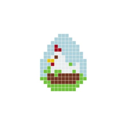 Pixelhobby  Påskehøne Pixelhobby Påske Perlemønster