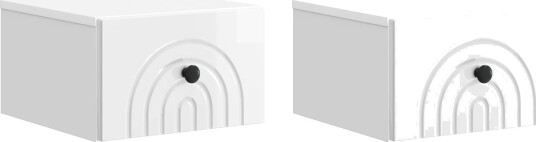  Vegghengt Nattbord 2 pcs Høgglans hvit 33 x 34,5 x 20 cm