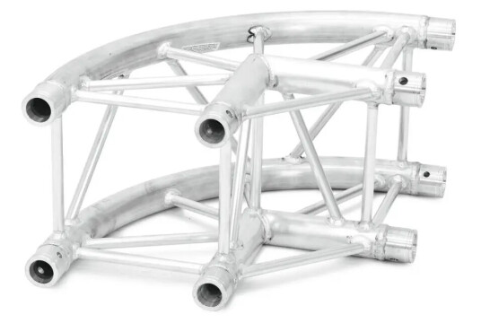 Alutruss Quadlock 6082c-21r 2-Veis Hjørne 45°