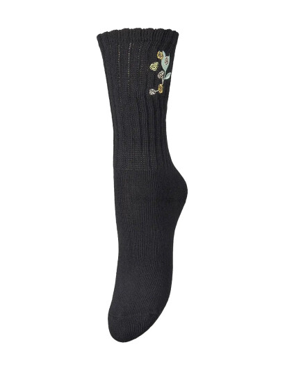 Becksöndergaard Rosy Cotta Sock - Black - 37-39 Becksöndergaard Rosy Cotta Sock - Black - 37-39