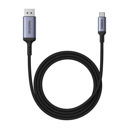 Baseus USB-C til DisplayPort Adapter 2m Sort Baseus USB-C til DisplayPort Adapter 2m Sort