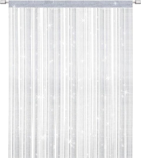 Blondegardiner Dør Myggnett Elegant Romdeler Duskegardin for Hjemmeinnredning Delergardin for Dører og Vinduer 91x200cm Hvit