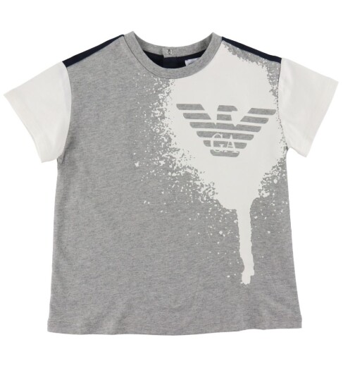 Giorgio Armani Emporio Armani T skjorte Grå Melert/Navy m. Hvit Emporio Armani 9 md T skjorte
