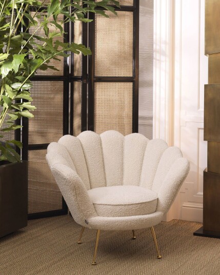 Eichholtz Trapezium fåtölj bouclé cream