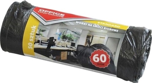 Office Products Søppelsekker Til Kontor Standard Hdpe 60 L 50 Stk Svarte