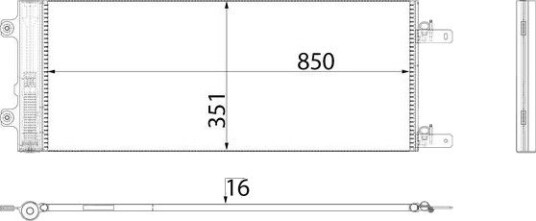 Kondensator, klimaanlegg MAHLE AC 98 000P