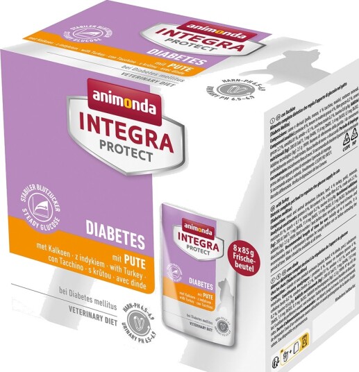 Animonda Integra Våtfôr Adult Protect Diabetes Kalkun 8 X 85 G