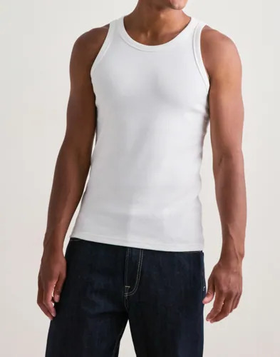 Jack & Jones Jjeorganic Rib Tank Top Sn Singletter & Ermeløse topper Hvit