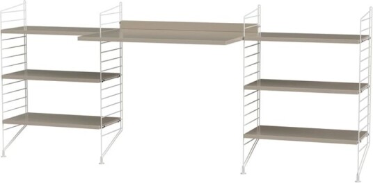 String kontor beige & hvit Kombinasjon D