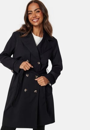 Happy Holly Pamela Trenchcoat Black 48/50 Happy Holly Pamela Trenchcoat Black 48/50