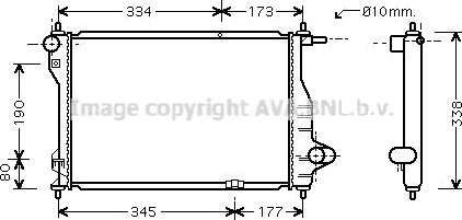 PRASCO DW2075 Radiator motorkjøling PRASCO DW2075 Radiator motorkjøling