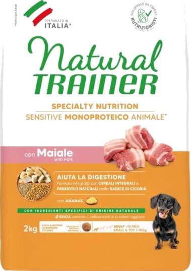 Natural Trainer Tørrfôr Adult Trainer Natural Sensitive No Gluten Small Med Svinekjøtt 2 kg