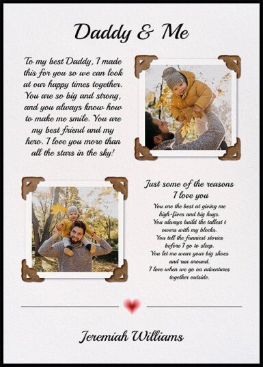 Daddy Photo Personal Plakat Plakat / 40x50cm Daddy Photo Personal Plakat Plakat / 40x50cm