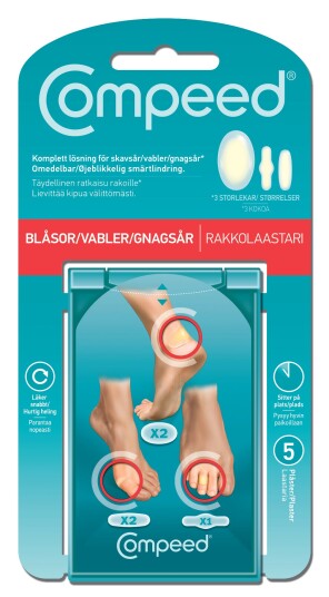 Compeed gnagsårplaster mix 3 størrelser 5 stk