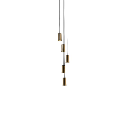 Santa & Cole Cirio Cascada 5 Taklampe Polert Messing