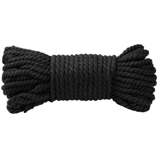 Merci Doc Johnson Bind & Tie 6 mm Bondagetau i Hamp 15 m Black Merci Doc Johnson Bind & Tie 6 mm Bondagetau i Hamp 15 m Black