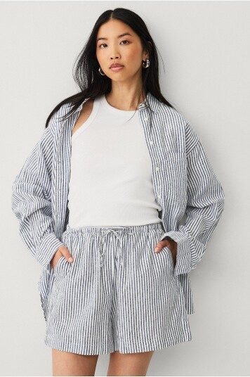 Ellos Collection Shorts i lin Blå