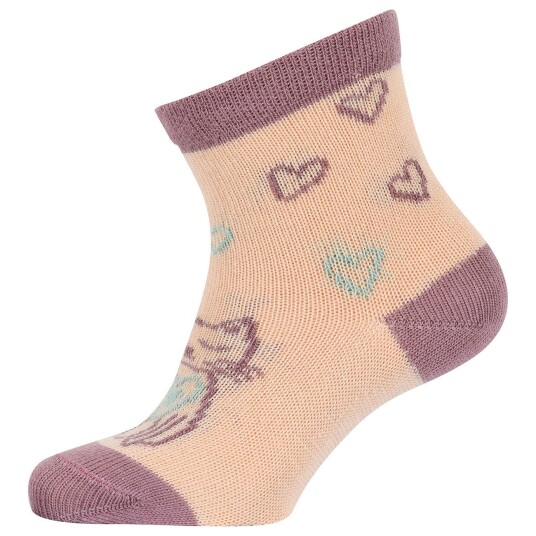 MELTON Ivory Cream Cat love socks 15-16