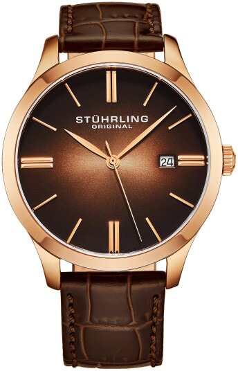 Stührling Original Herreklokke 4014.3 Classic Brun/Lær Ø42 mm