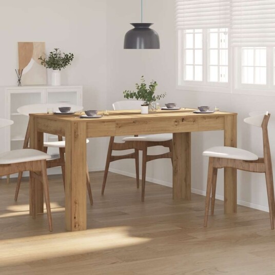  Spisebord artisan eik 140x74,5x76 cm konstruert tre