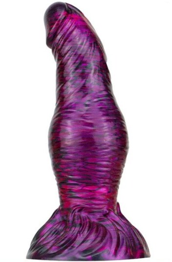 Metallic Fantasy Dildo Duxel Purple/Black 19,5 cm