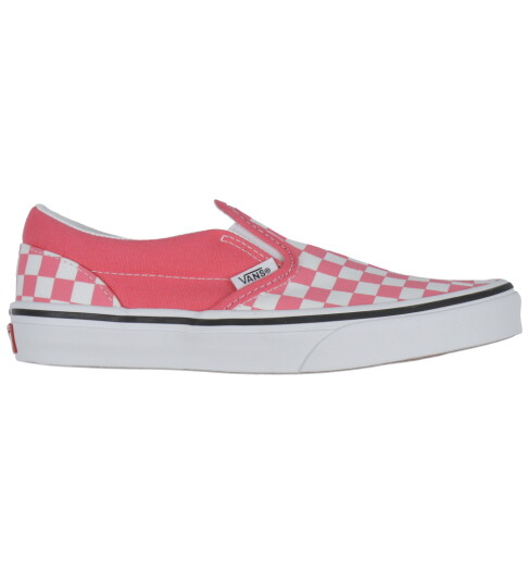 Vans Sko Classic Slip On Fargeteori Sjakkbrett Honeysuck 345 Sko Hvit Rosa