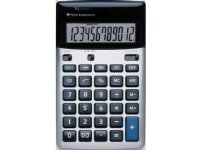 Texas Instruments TI-5018 SV, Desktop, Grunnleggende, 12 sifre, 1 linjer, Sort, Sølv