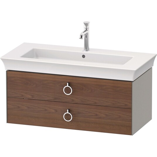 Duravit White Tulip Servantskap 2 skuf. 98,4x45,8x41 cm Valnøtt/Stengrå Matt