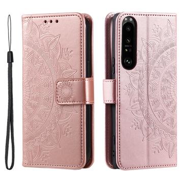 Sony Xperia 1 VI Mandala Series Lommebok-deksel Roségull