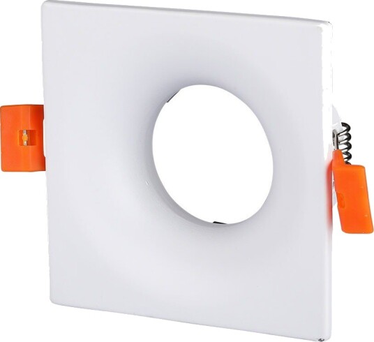 V Tac Hvit kvadratisk GU10 innfellingsspot   85 x 85 mm IP20 aluminium uten lyskilde
