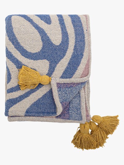 Bloomingville Arlie Throw   Blue   160X130CM