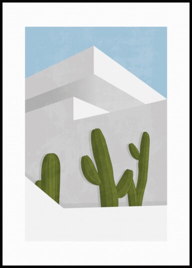 Minimalist Desert Cacti Plakat / 70x100