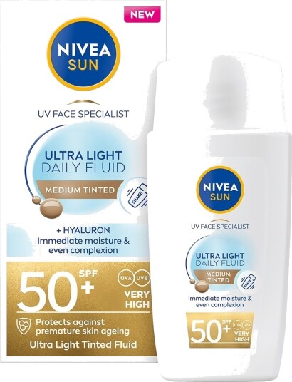 NIVEA Sun 50+ Tinted Dagkrem med Solbeskyttelse 40 ml