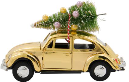 House Doctor Xmas car juledekorasjon Gull