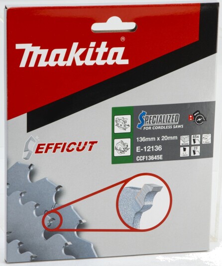 Makita E-12136 Sagblad for tre - 136x20x1,5mm (45T)