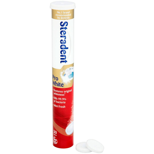 Rengjøringstabletter for proteser STERADENT Pro White 30 pcs.