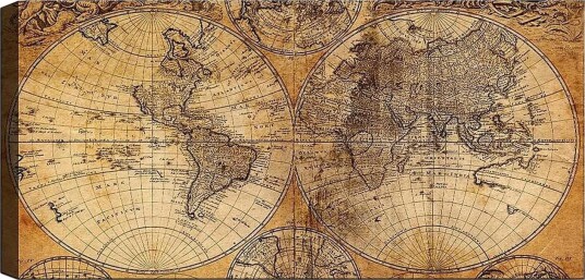 Canvasbilde YTY Map Flerfarget 120x50 cm
