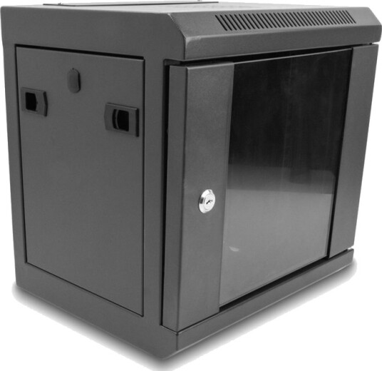 Delock Skap With Glass Door Veggmonterbar Stativmonterbar Svart 6U 10" Delock Skap With Glass Door Veggmonterbar Stativmonterbar Svart 6U 10"