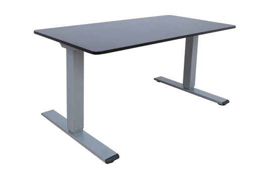 Skrivebord Ergo Optimal med 2 motor 140x80 cm Svart/Grå
