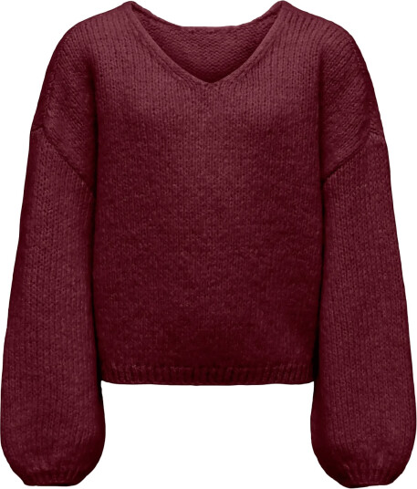 Kids Only Kogdinea L/S Reversible Pullov. Knt   Burgundy   158 164