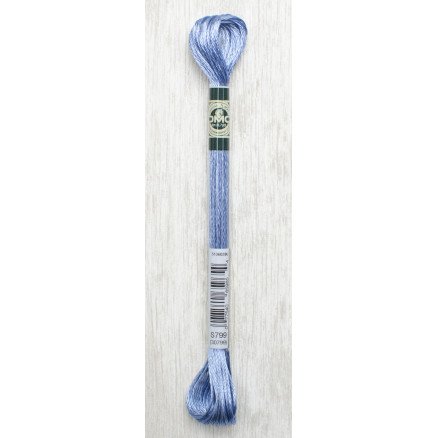DMC Mouliné Satin Floss Broderigarn 799 Lys Blå
