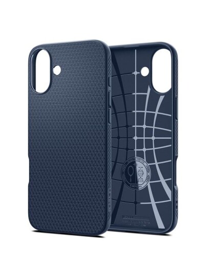 Spigen Liquid Air Mobildeksel til iPhone 16 Plus Marineblå