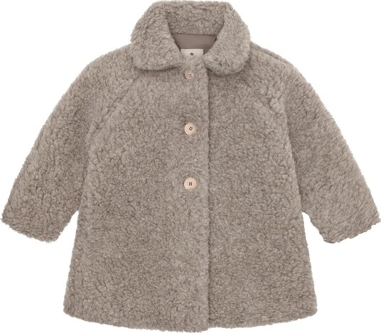 Huttelihut Coat Wool Teddy W. Lining CAMEL MELANGE 122